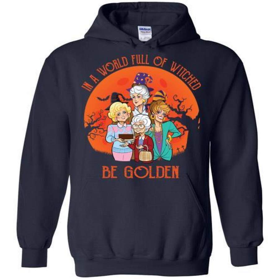 In A World Full Of Witches Be Golden Halloween Vintage Hoodie