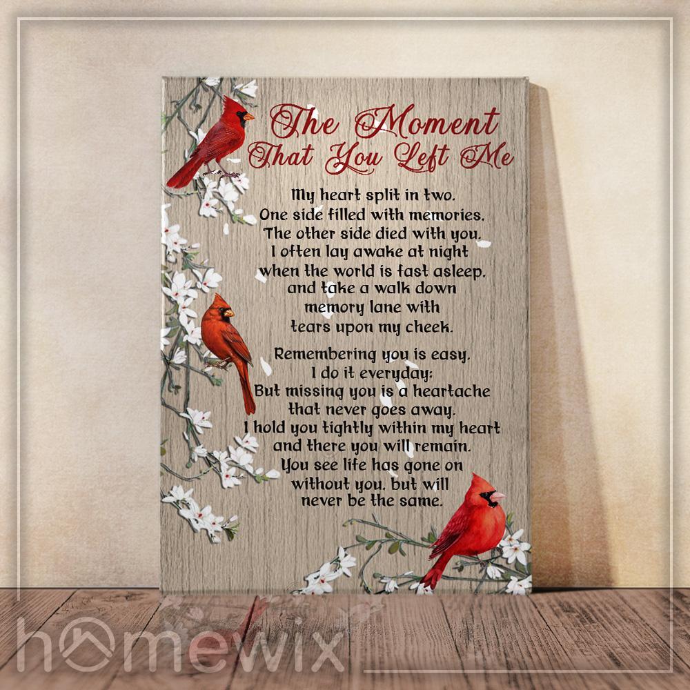 Cardinals The Moment That You Left Me Canvas And Poster Wall Art | Wall Decor