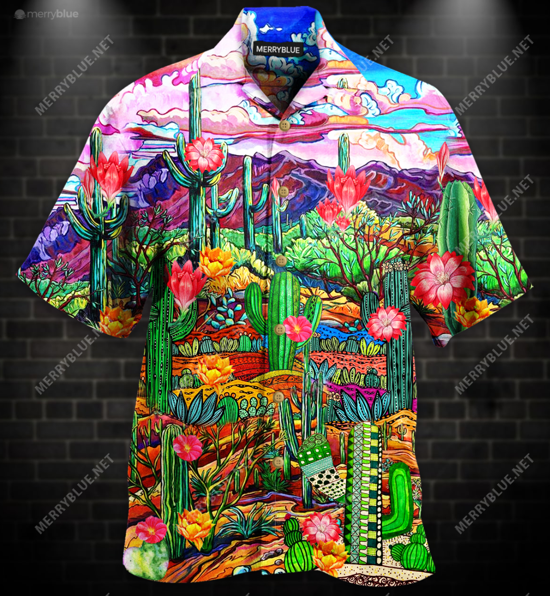 Cactus Flower On The Field Unisex Hawaii Shirt Ha16061