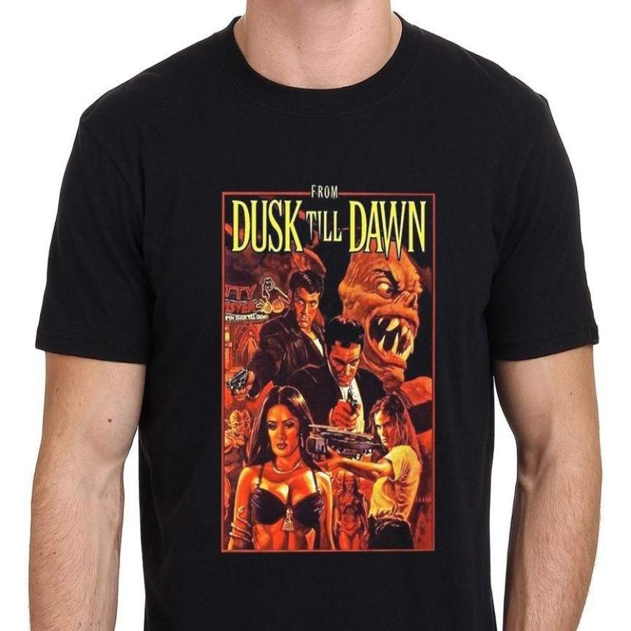 From The Dusk Till Dawn Vintage Horror Vampire Movie Men’S Short Sleeved Cotton T-Shirt