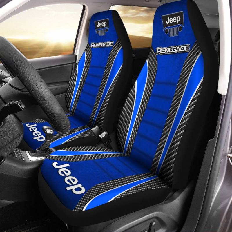 Jeep Renegrade TNC Car Seat Cover (Set of 2) Ver 1 (Blue)