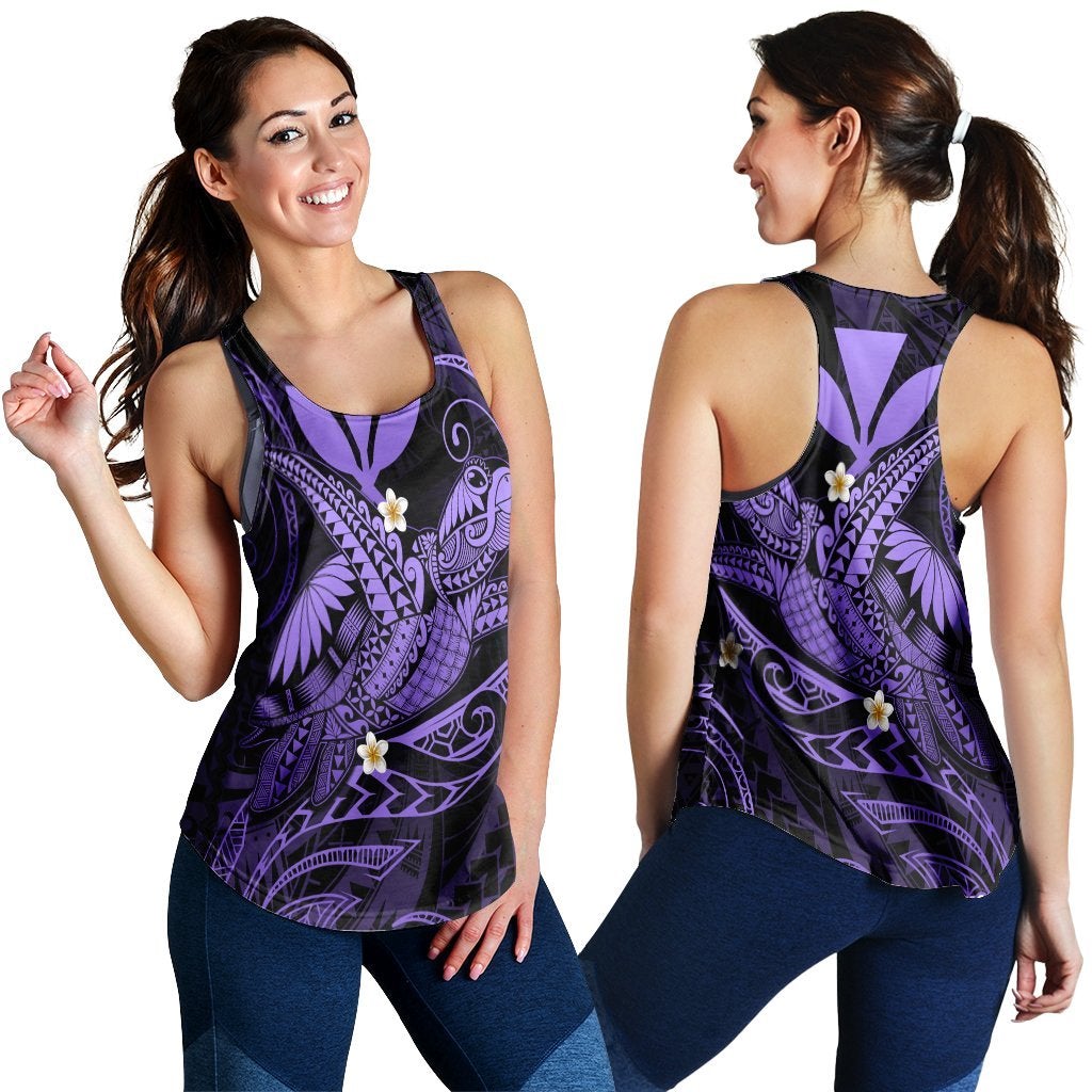 Hawaiian Turtle Polynesian Racerback Tank Nane Style Purple Ah Ha28550