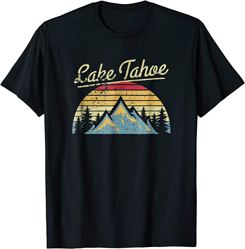 Vintage Retro Lake Tahoe National Forest T Shirt