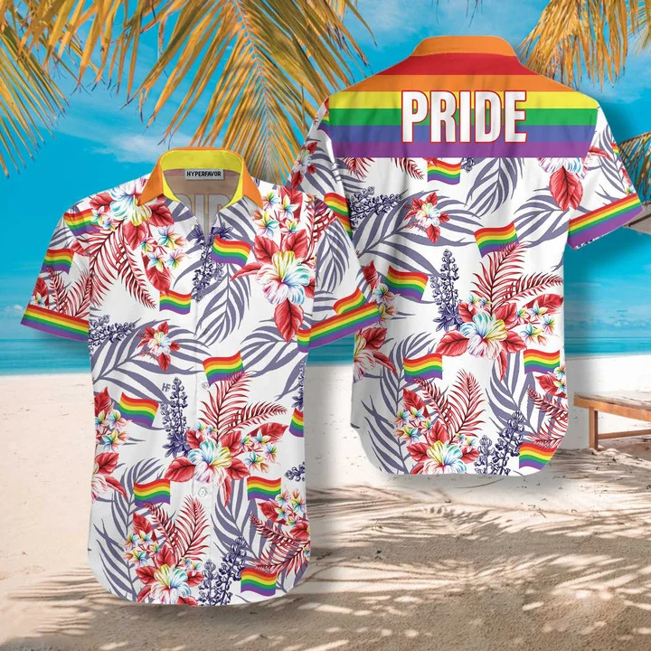 Beach Shirt Pride Lgbt Bluebonnet Hawaii Aloha Ha8208