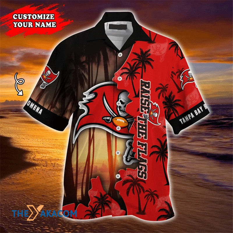 Tampa Bay Buccaneers Nfl Team Gift For Fan Personalized Custom Name Short Sleeve Hawaii Shirt Ha16814