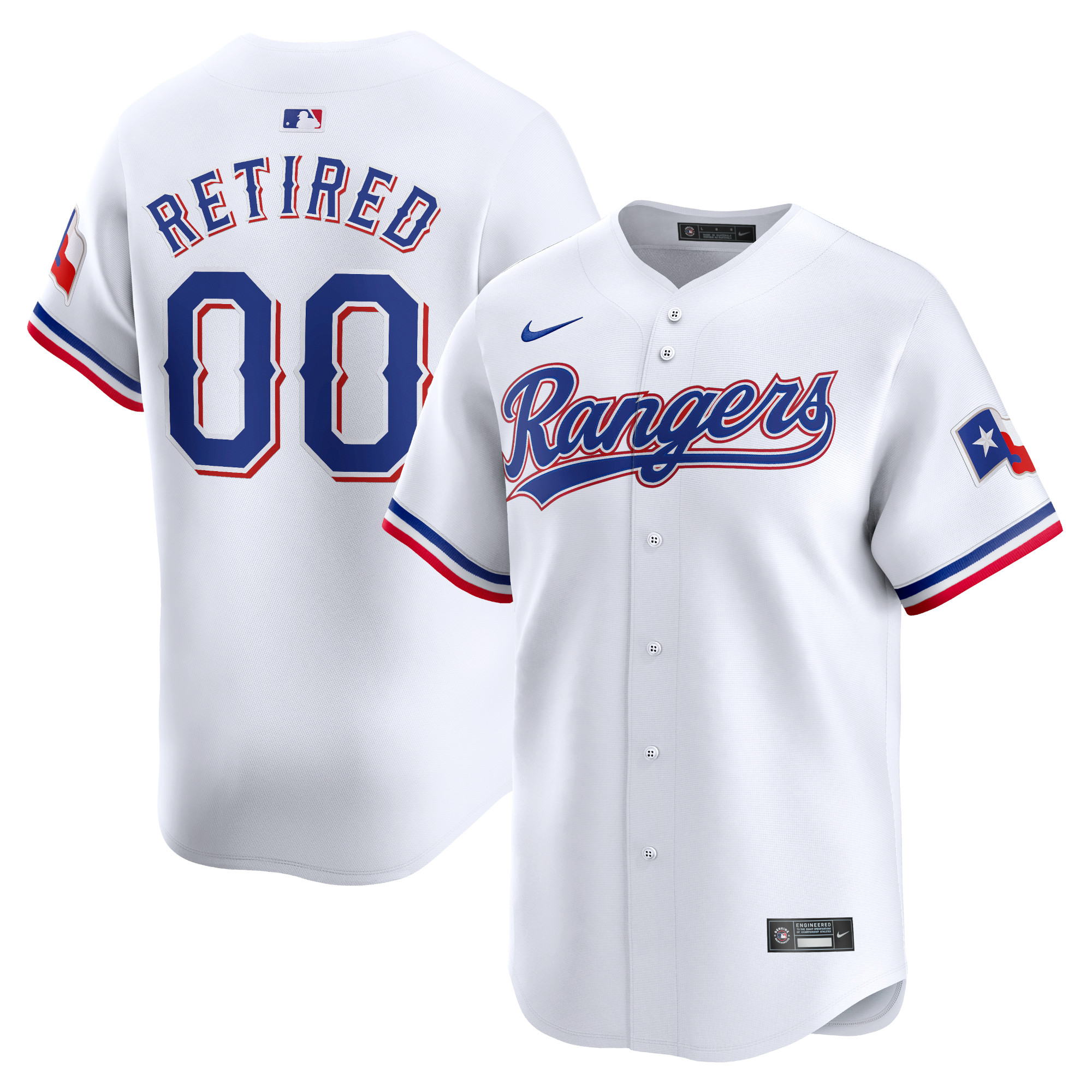 Texas Rangers Home Limited Pick-A-Player Retired Roster Jersey – White