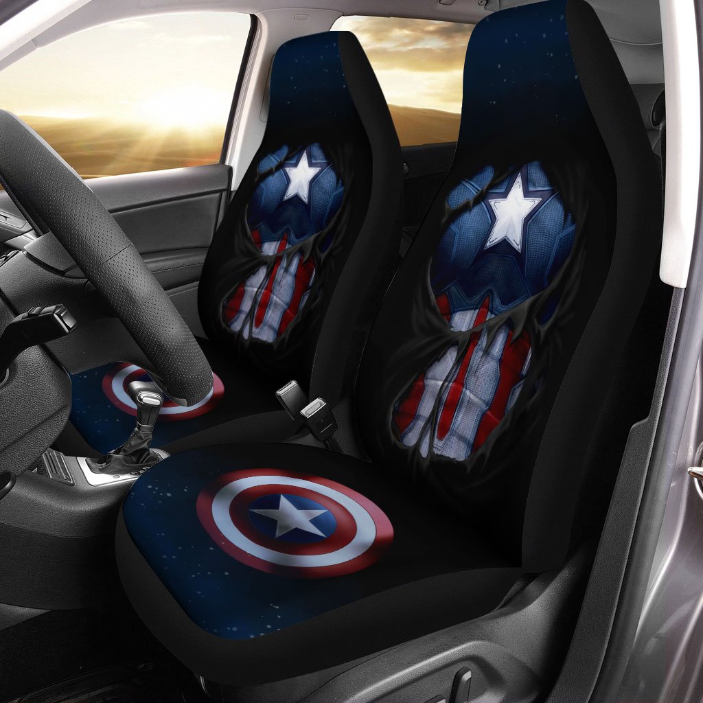 Captain American In Me Custom Car Seat Covers