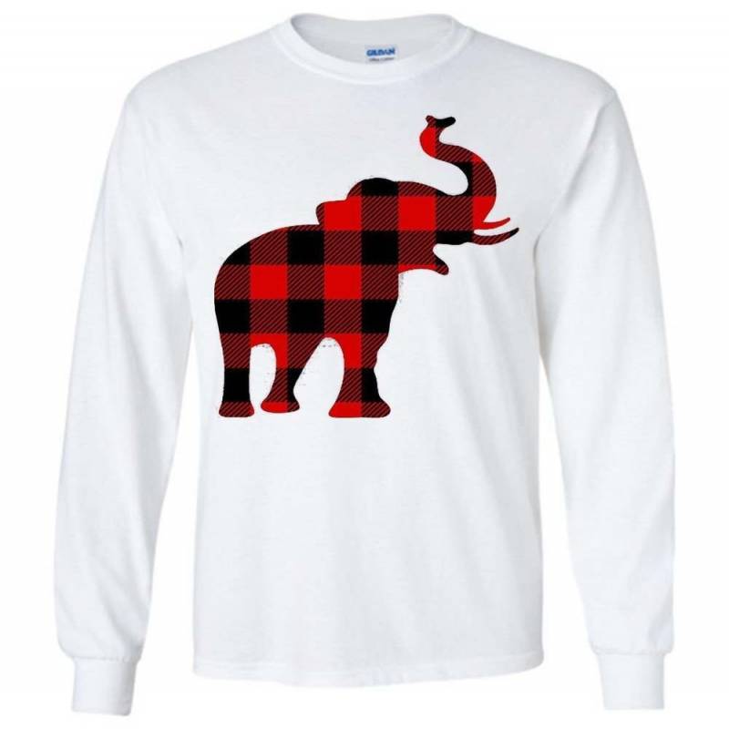 Plaid elephant Long Sleeve Christmas Costume Adult And Youth Size