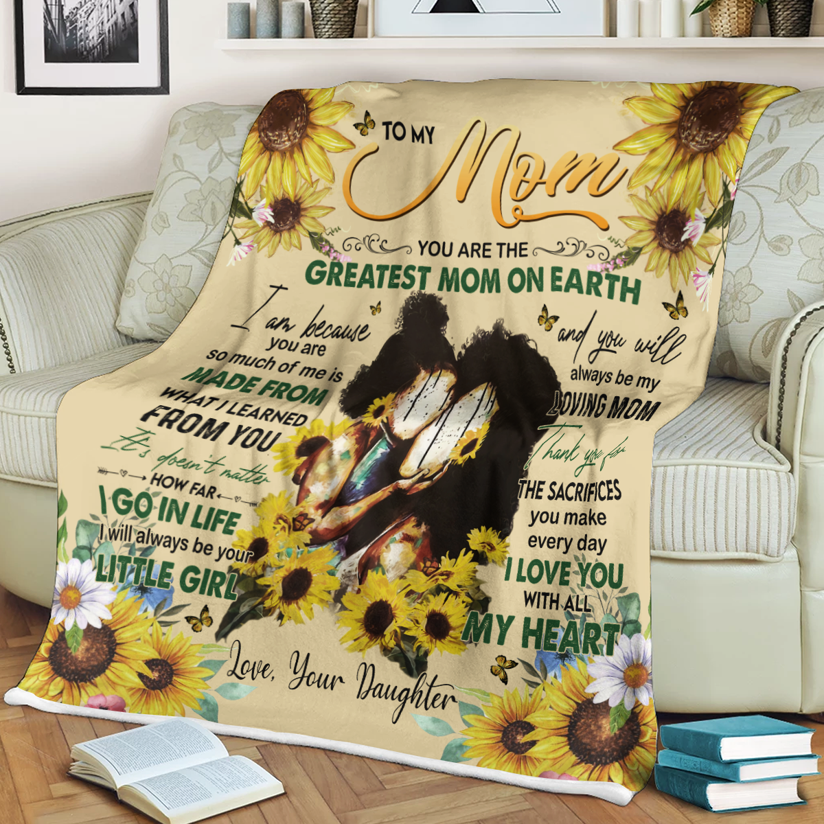 Black Mom And Daughter, You Are The Greatest Mom On Earth Blanket