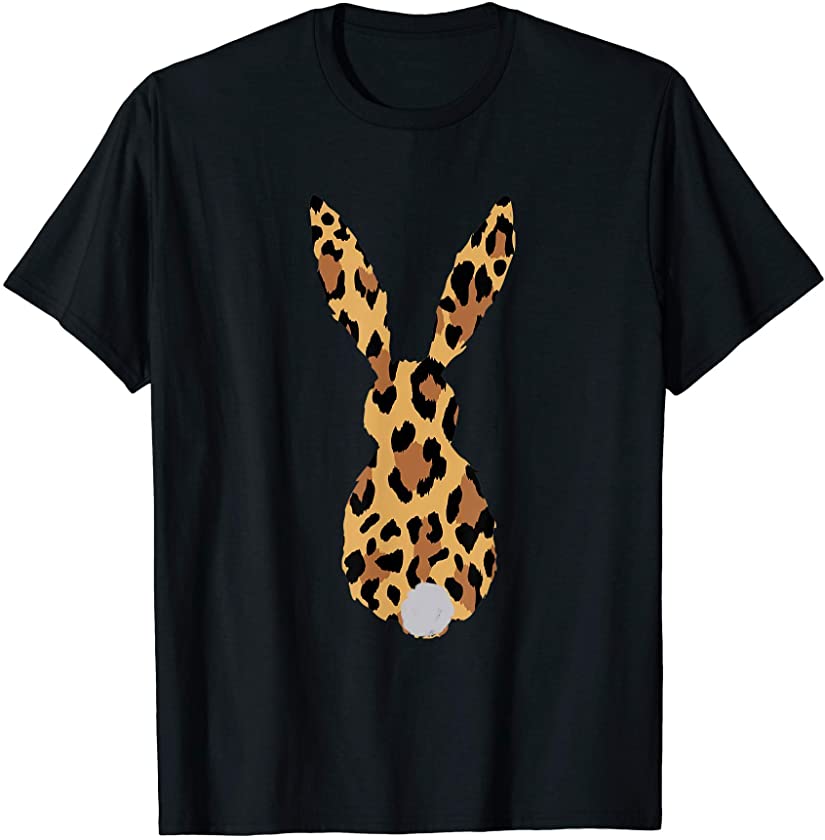 Cute Easter Bunny Leopard Print Easter day T-Shirt