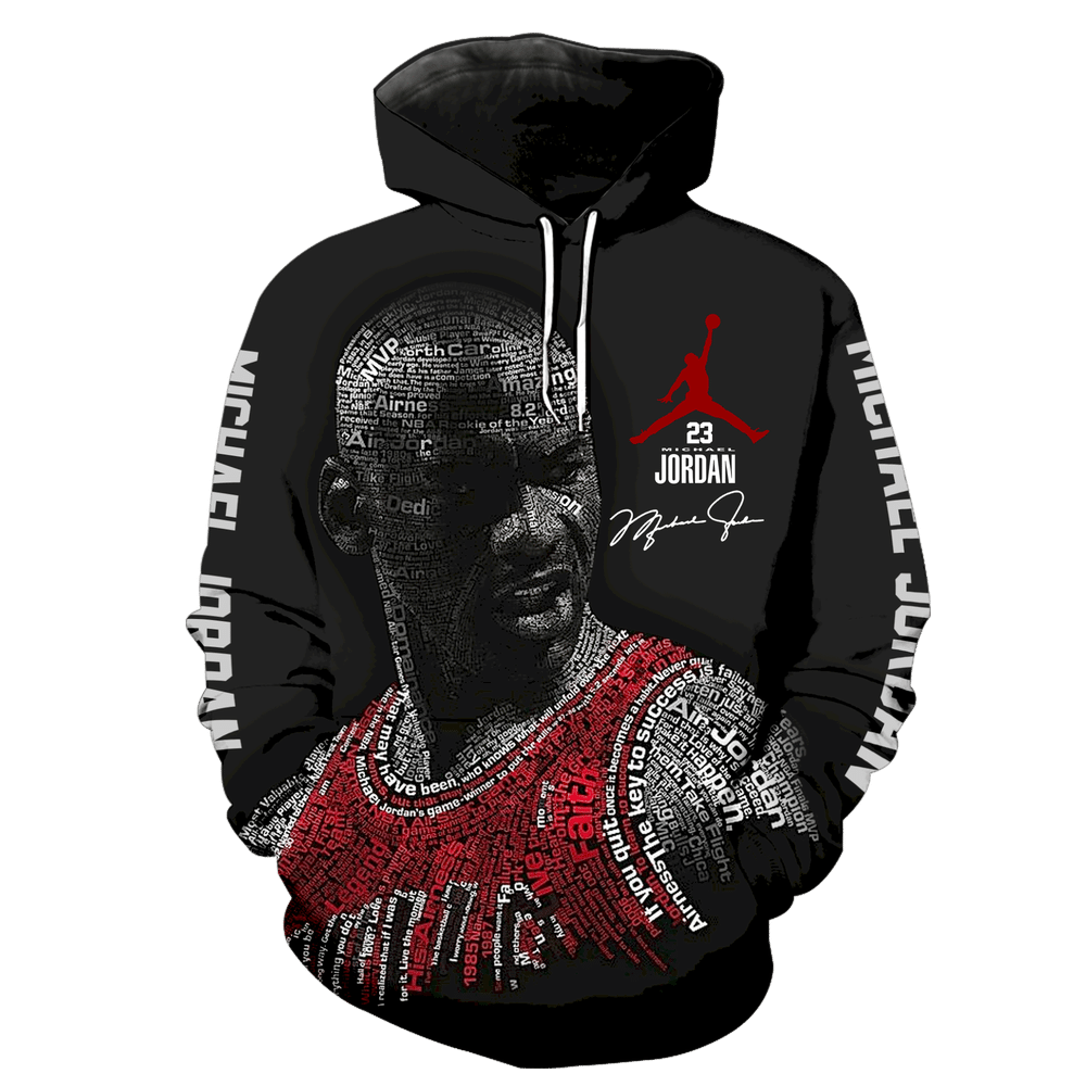 Michael Jordan Full Over Print Th1002 Hoodie Zipper