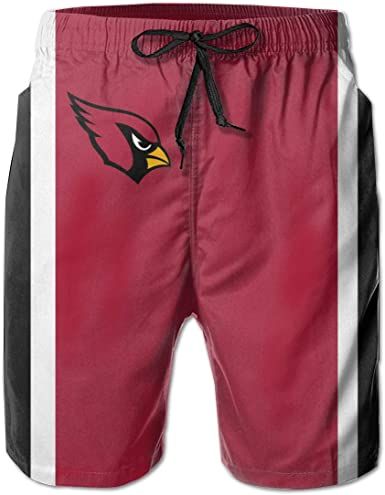 Mens 3D Arizona Cardinals Customized Logo Graphic Swim Trunks Beach Party Game Gifts Sports Swimming Short Pants 3D