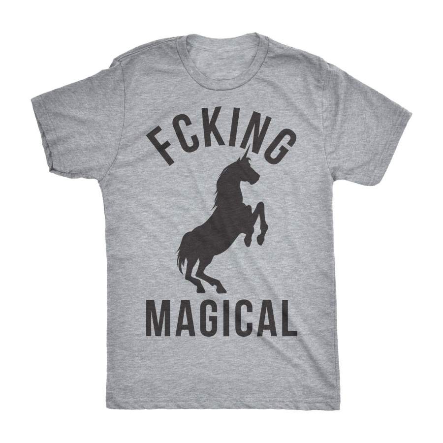 Magical Unicorn Vintage Tees Mens Round Neck Short Sleeves T Shirt Fashion Casual T-Shirt Cool Tops Clothing