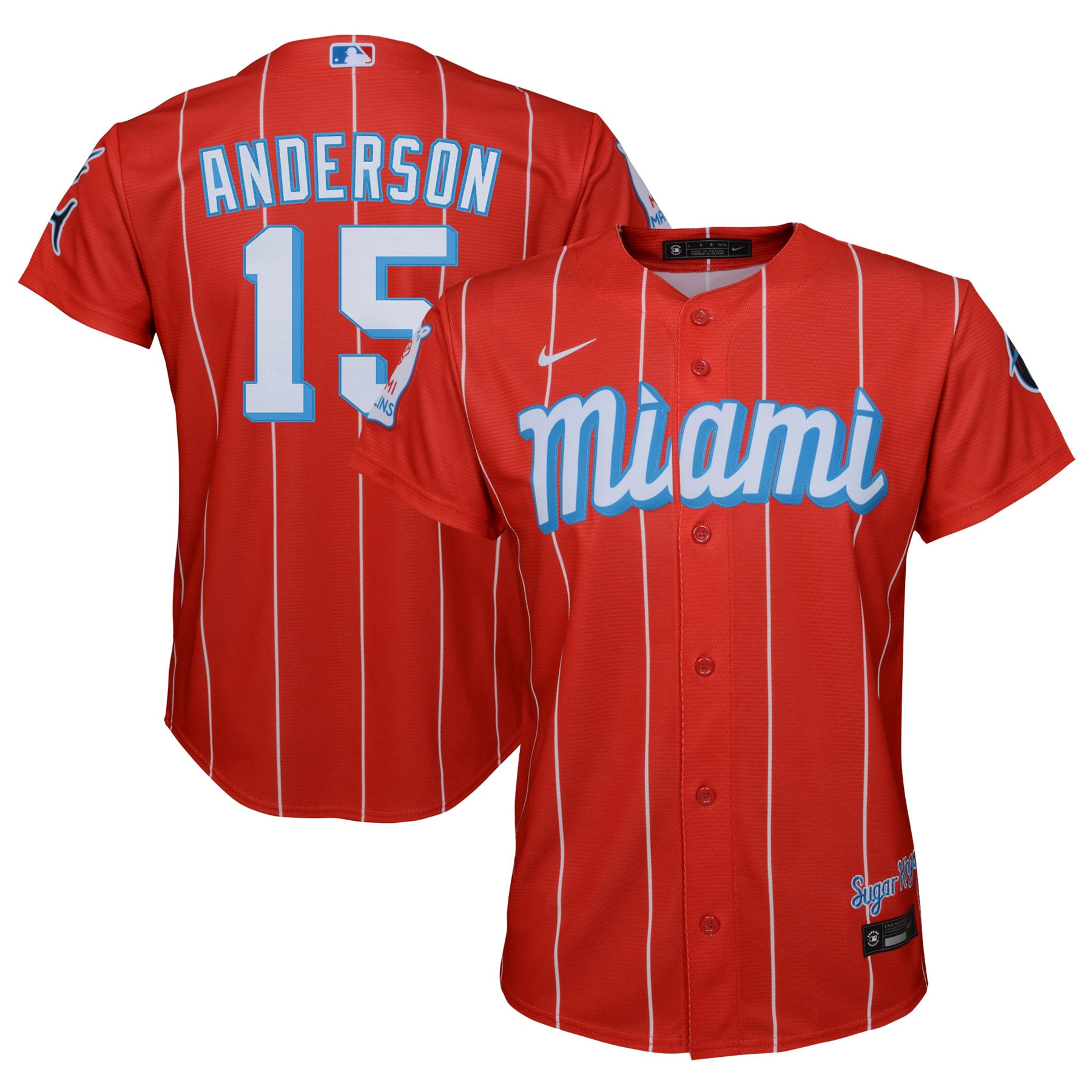 Brian Anderson Miami Marlins 2021 City Connect Replica Player Jersey – Red MLB