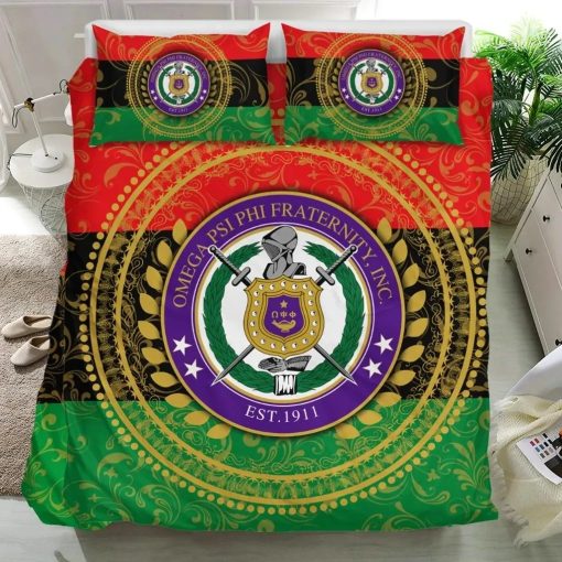 Black Greek – Omega Psi Phi Fraternity Est 1911 3D Bedding Set