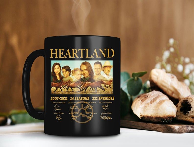 Black Mug Retro Vintage Mug Heartland 2007 2021 14 seasons 221 Episodes Signatures Mug Heartland Lover Mug Premium Sublime Ceramic Coffee Mug H99