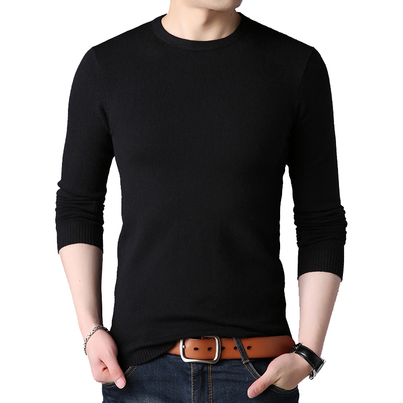 TFETTERS Spring Autumn Knitted Sweater Men Long Sleeve O-Neck Sweater for Man Solid Color Gray Slim Sweaters Oversize M-4XL alx