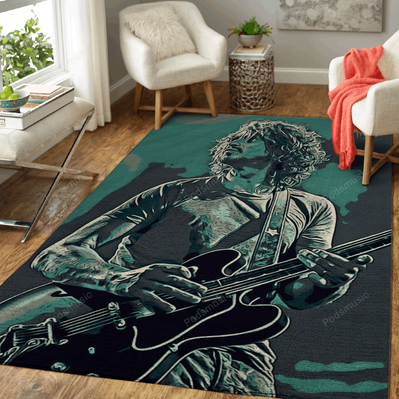 Chris Cornell Art 9 – Music Artist Art For Fans Area Rug Carpet