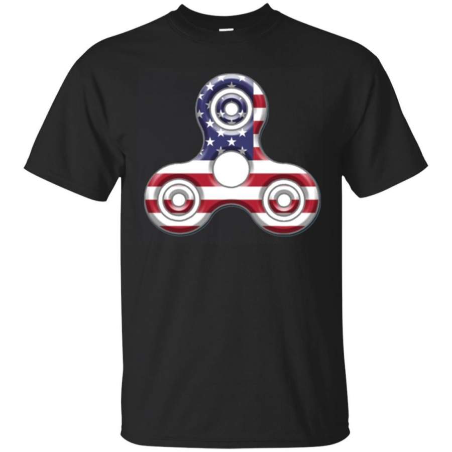 AGR 4th of July American USA Flag Patriotic Spinner T-Shirt