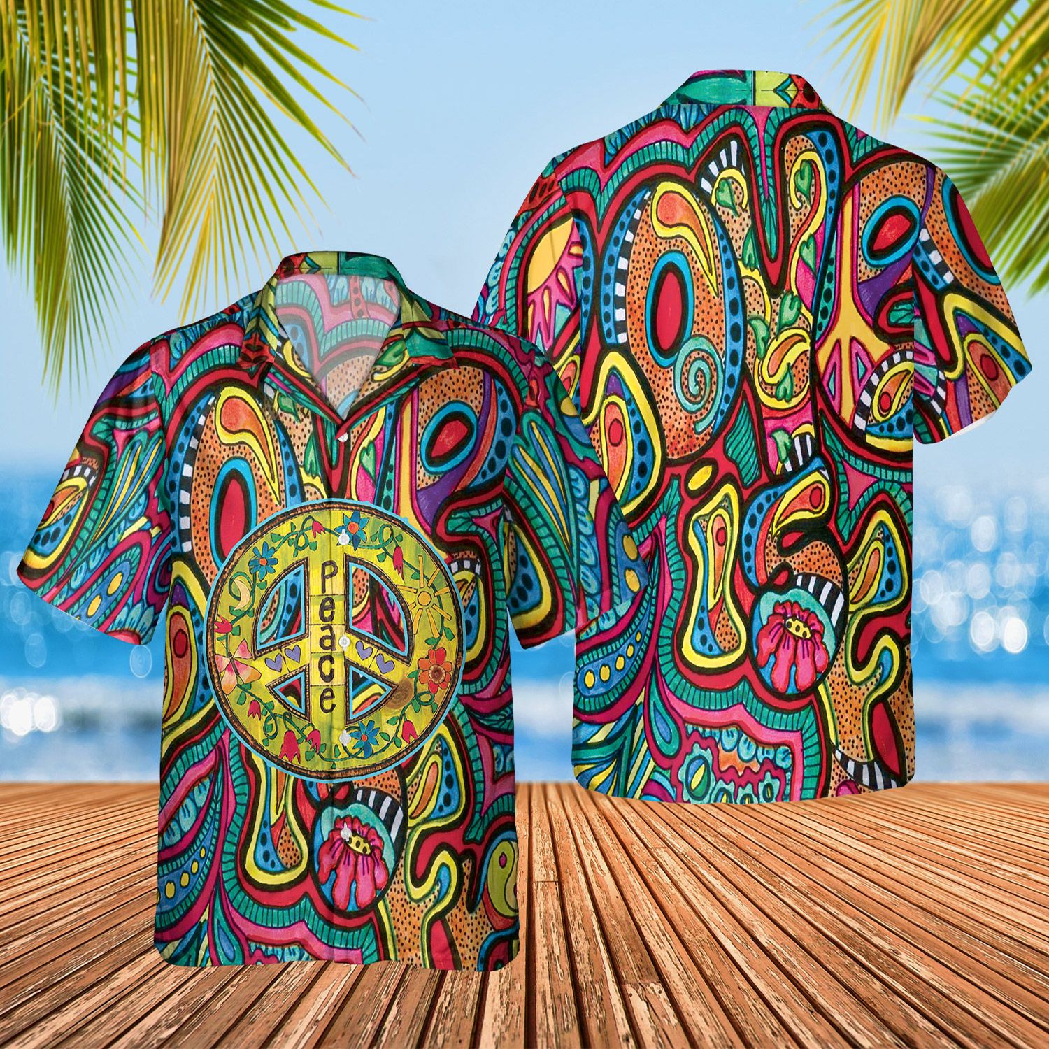 Hippie Hawaiian Shirt Ha23784