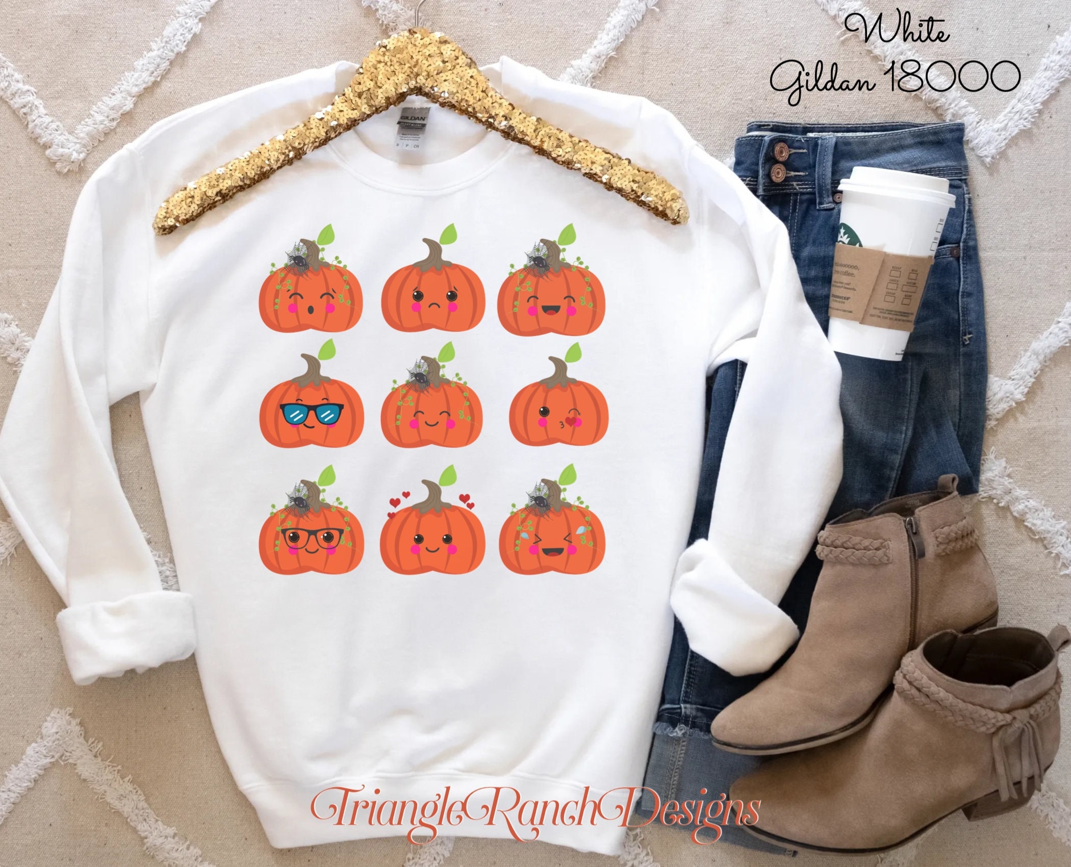 Pumpkin Sweater, Pumpkin SweatShirt, Jack o Lanterns, Thanksgiving Graphic Sweater, Fall Harvest, Cute Pumpkins Sweater, Halloween Clothing