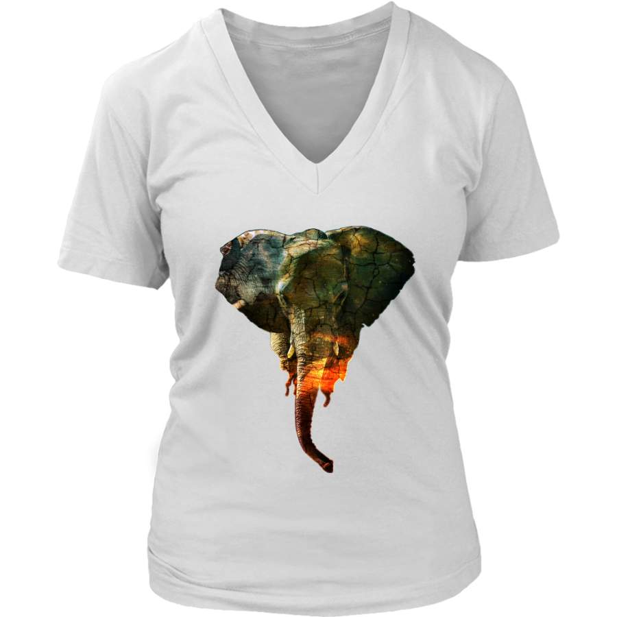 Elephant Women T-Shirt – Animal Face T-Shirt