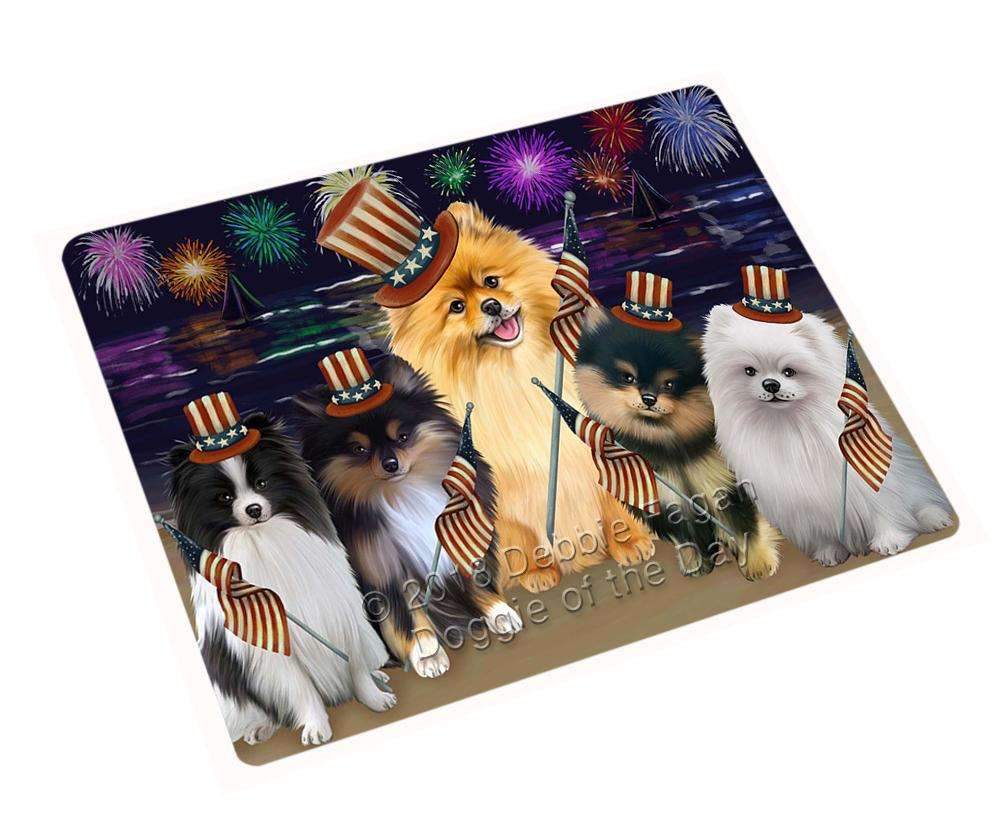 4Th Of July Independence Day Firework Pomeranians Dog Blanket Blnkt56298 (37X57 Sherpa)