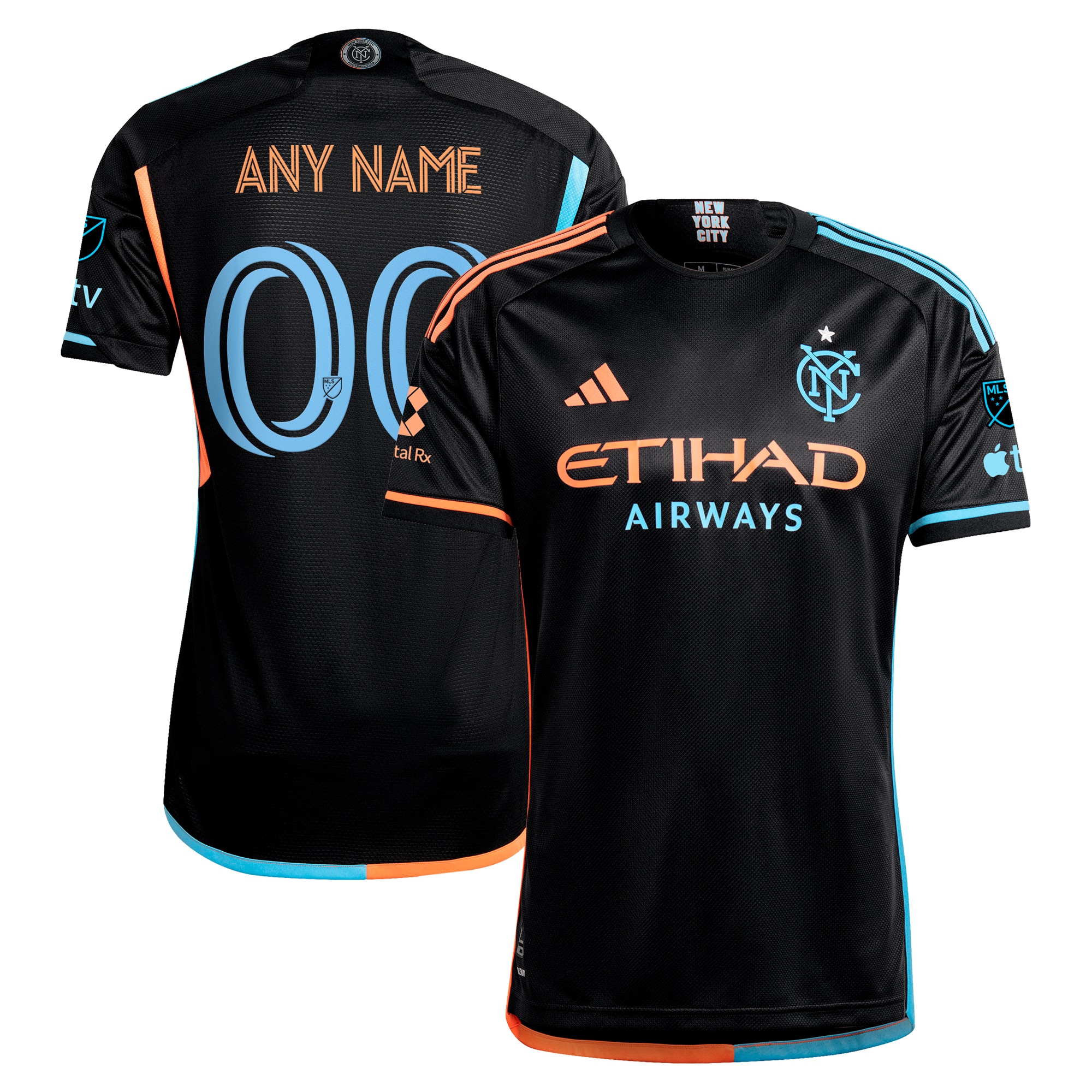 New York City FC 2024 24/7 Kit Authentic Custom Jersey  Black