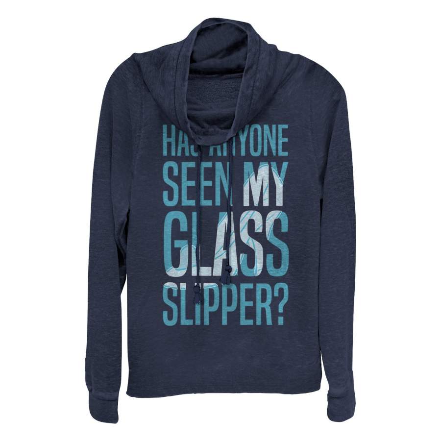 Cinderella Junior’s Glass Slipper  Cowl Neck Sweatshirt