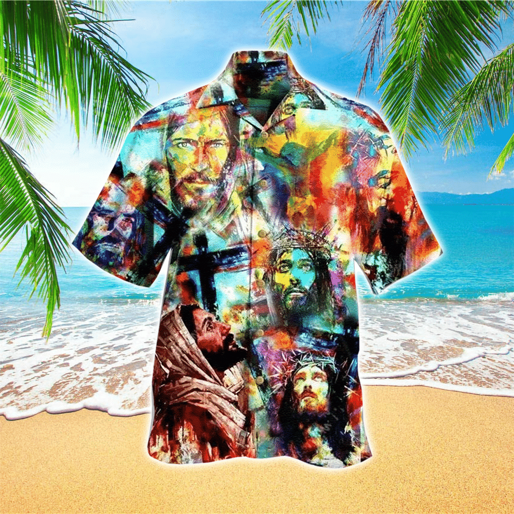 Colorful Jesus Paint Hawaii Shirt Ha53729