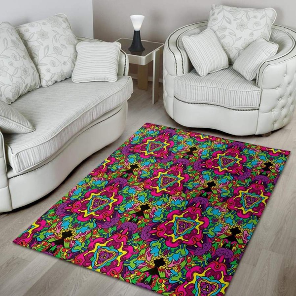 Animal Hippie Psychedelic Area Rug