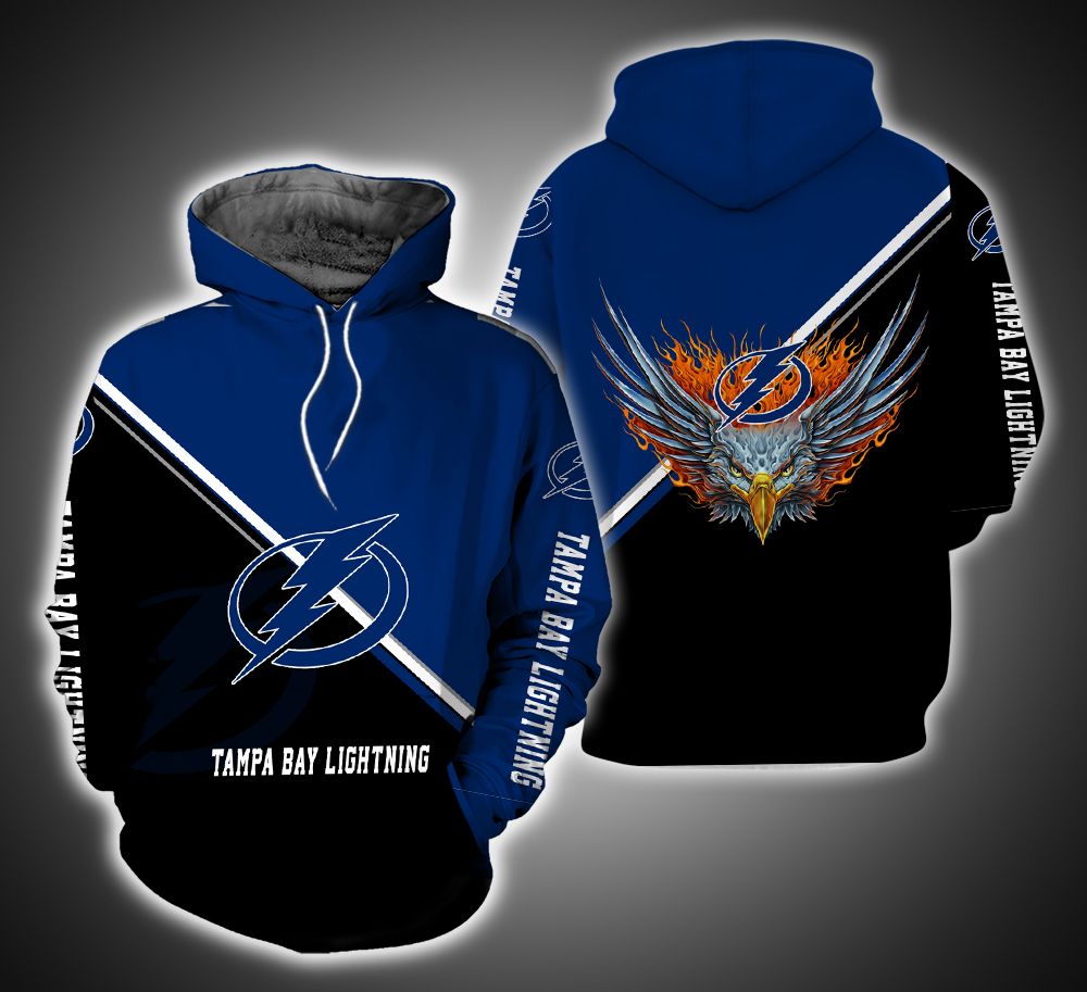 Tampa Bay Lightning Fire Eagle 3D Print Hoodie