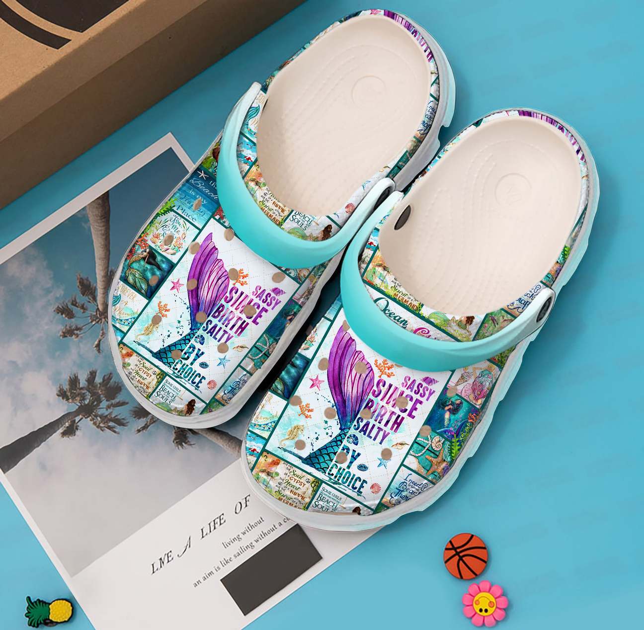 Mermaid Personalized Clog, Custom Name, Text, Color, Number Fashion Style For Women, Men, Kid, Print 3D Salty By Choice