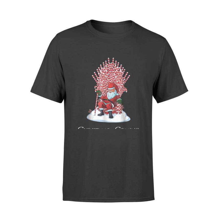 Christmas T Shirt – Santa Candy Cane Throne Funny Christmas T-Shirt – Standard T-shirt