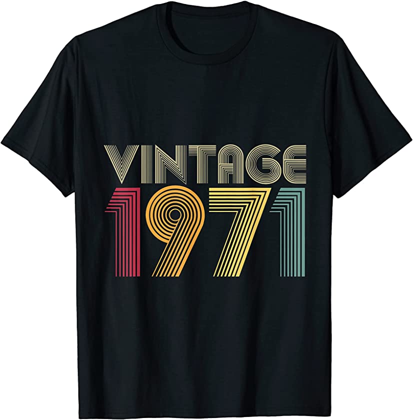 50th Birthday Gifts Year Old – Vintage 1971 T-Shirt