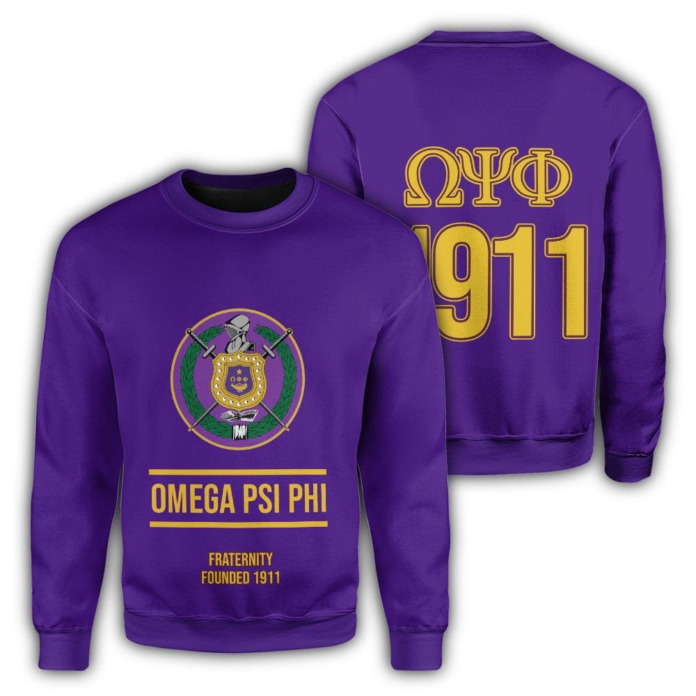 Fraternity Sweatshirt – Omega Psi Phi Fraternity Founded 1911 Sweatshirt