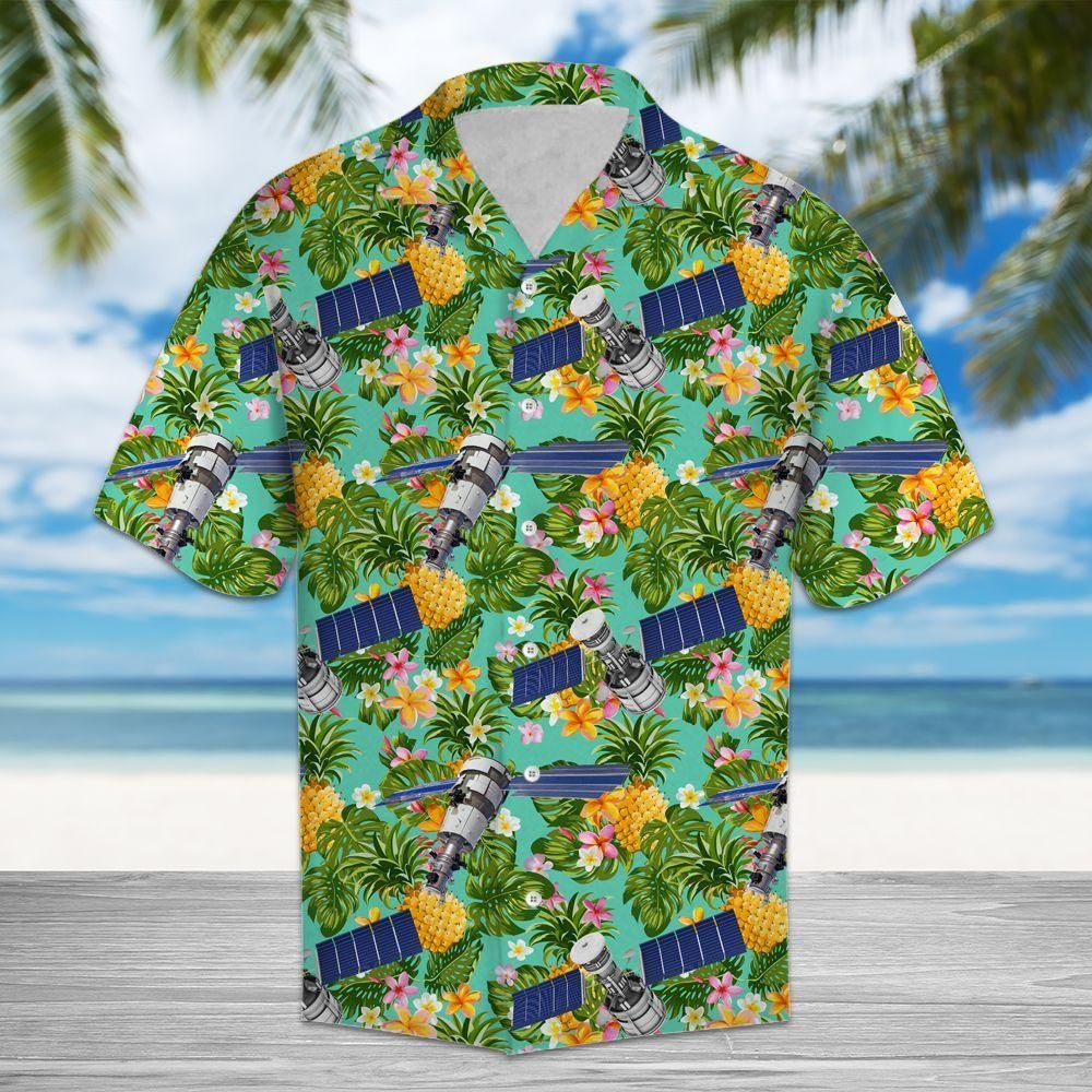 Tropical Pineapple Space Force Aloha Hawaiian Shirt Colorful Short Sleeve Summer Beach Casual Shirt For Men And Women