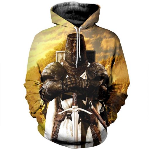 Teutonic Knight Yellow Background Shirt For Men And Women