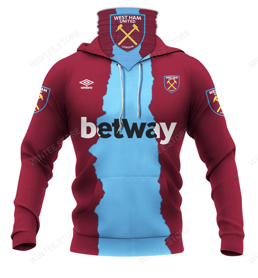 13WestHamUnited002 |HoodieMask| CUSTOMIZE YOUR NAME & NUMBER