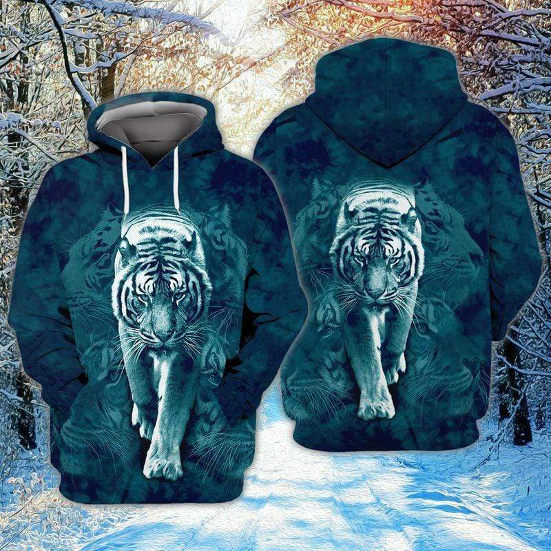 Amazing Tiger Turquoise Hoodie 3D