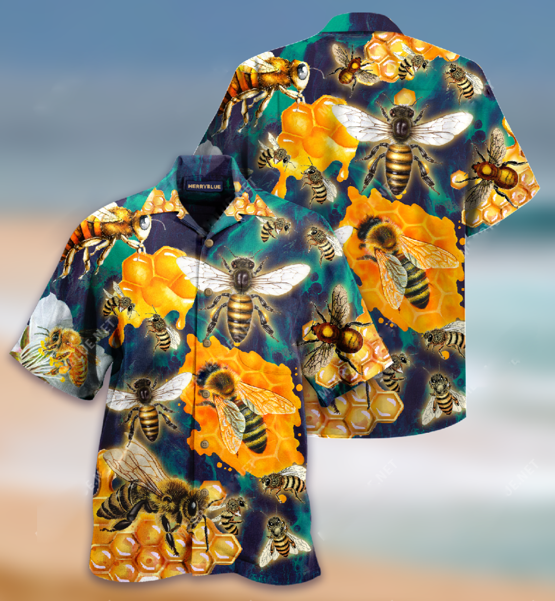 Amazing Bee Colorful Hawaiian Shirt Ha28699