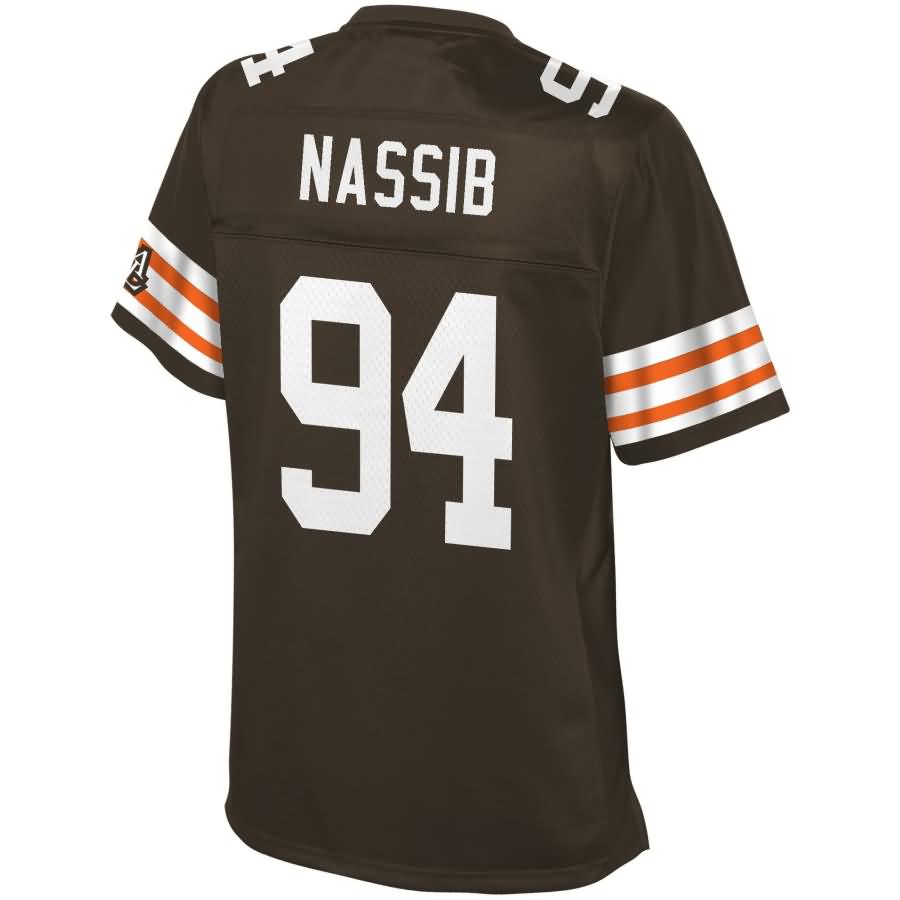 Carl Nassib Cleveland Browns NFL Pro Line Womens Historic Logo Player Jersey – Brown