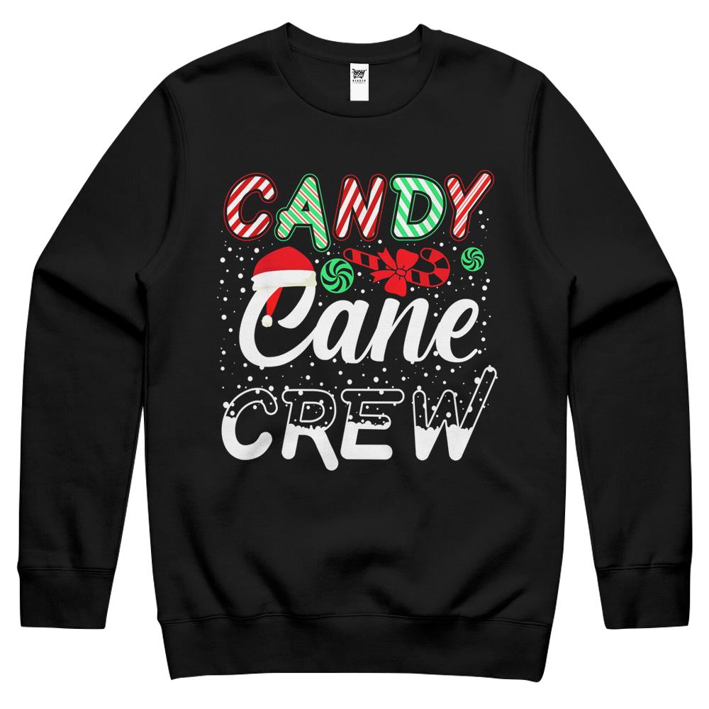 Candy Cane Crew Funny Christmas Candy Cane Costume X-Mas Crewneck Sweatshirt