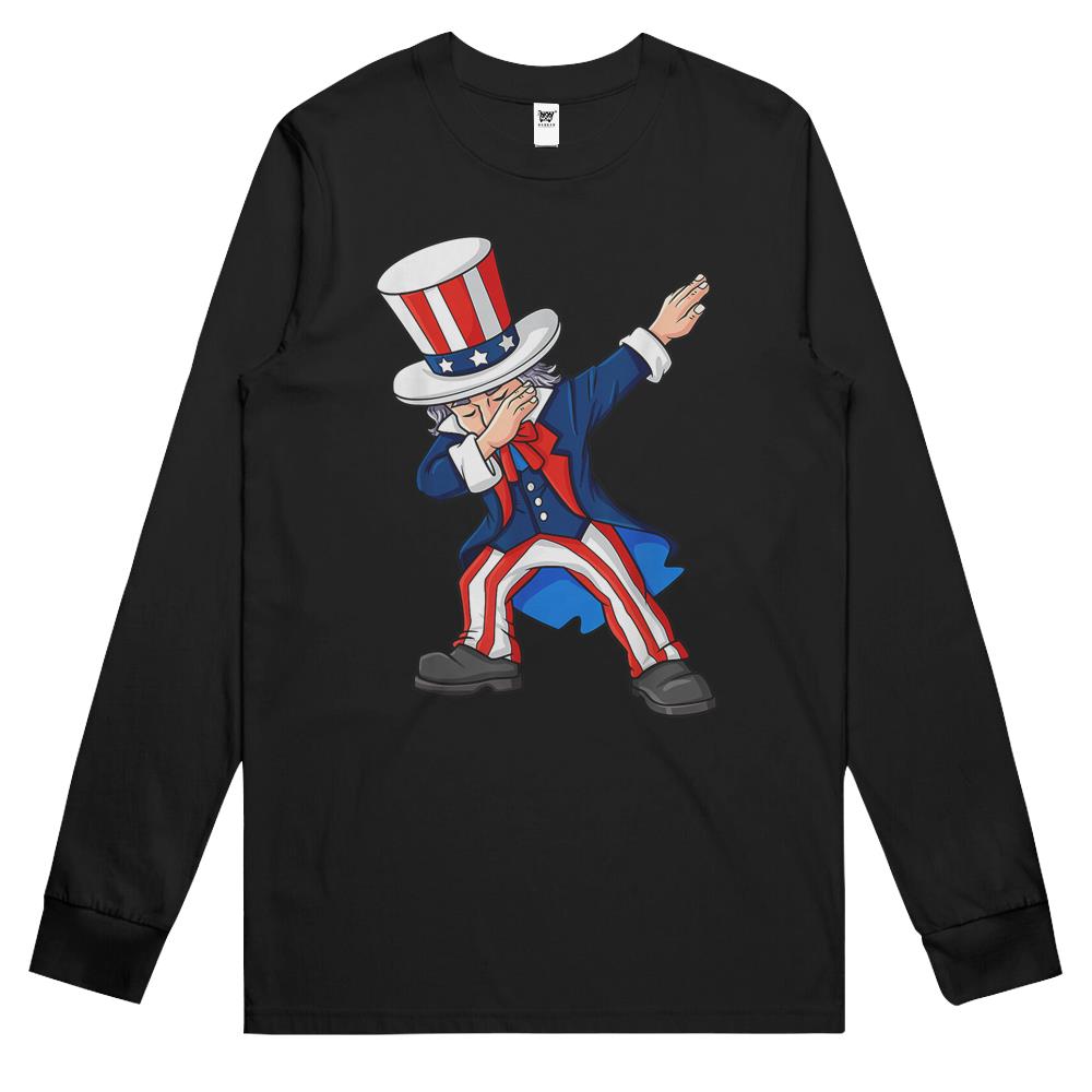 4Th July Shirts, Fourth Of July Long Sleeve T Shirts, 4Th Of July Long Sleeve T Shirts, Dabbing Uncle Sam 4Th Of July Dab Boys Girls Long Sleeve T Shirts