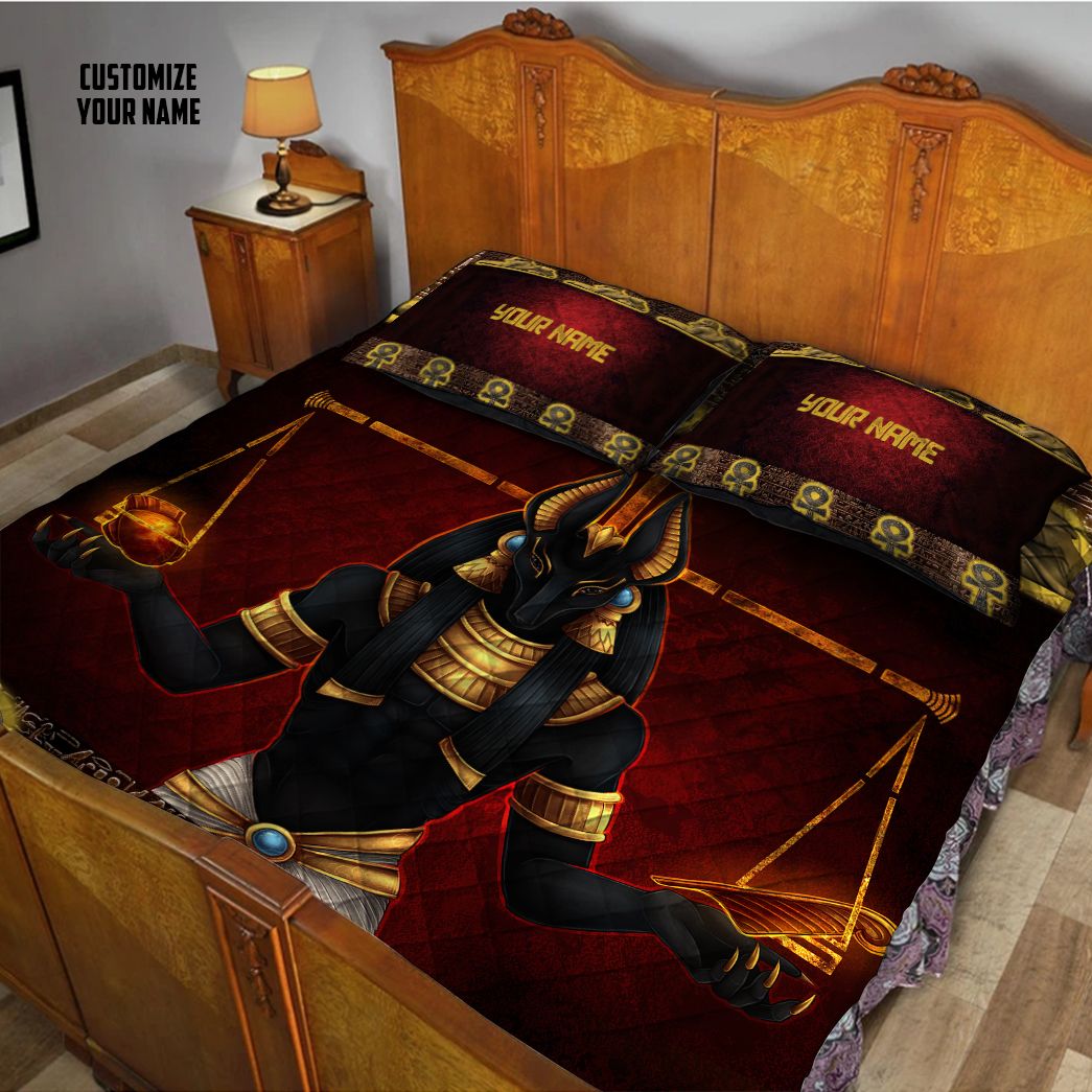 Casespring 3D Ancient Egypt God Custom Name Quilt Set