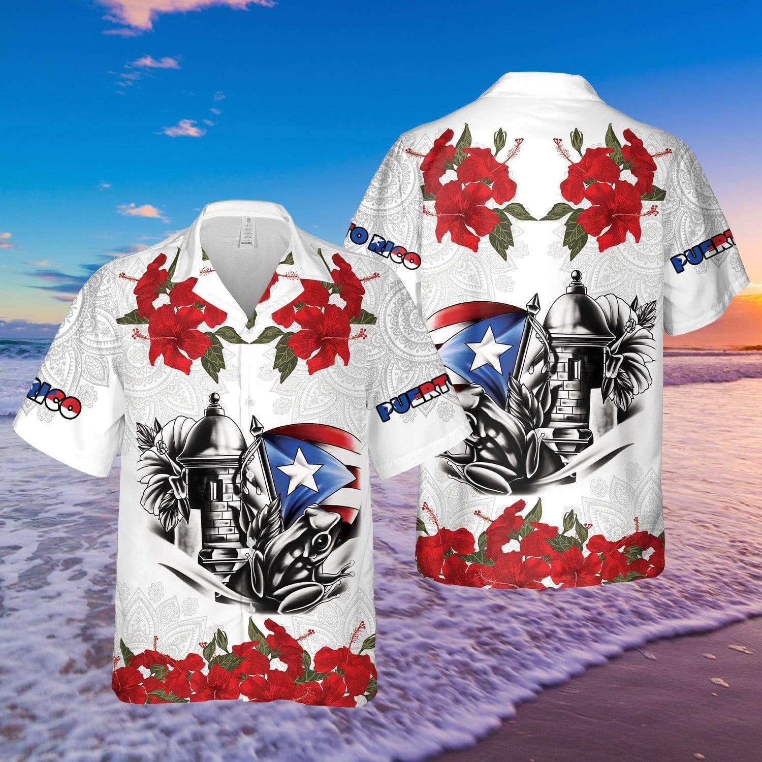 Puerto Rico Manga Flower Hawaiian Shirts #210621L