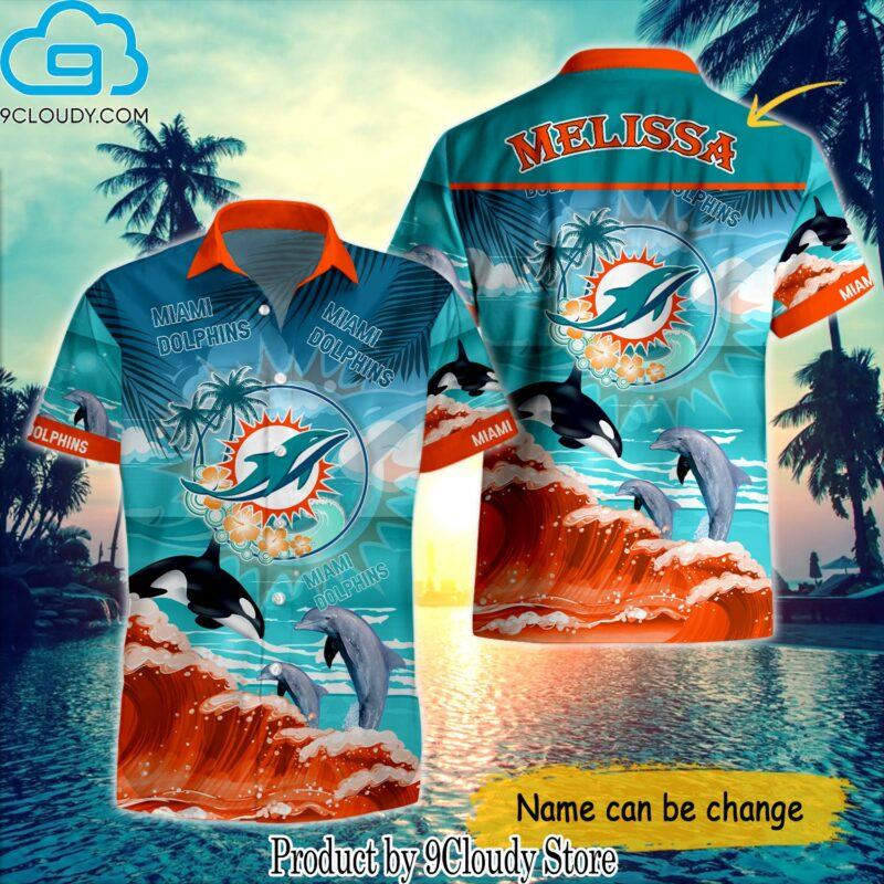 Miami Dolphins Nfl Summer Beach Casual Hawaiian Aloha Shirts