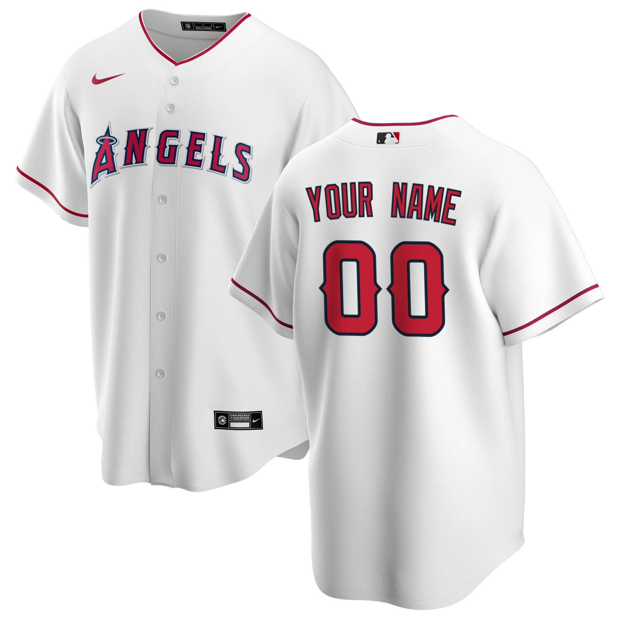 Los Angeles Angels Home Replica Custom Jersey – White