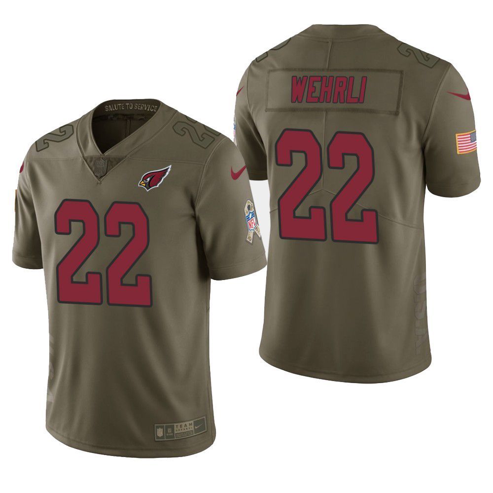 Men Arizona Cardinals Roger Wehrli Salute To Service Retired Player Limited Olive Mens Jersey