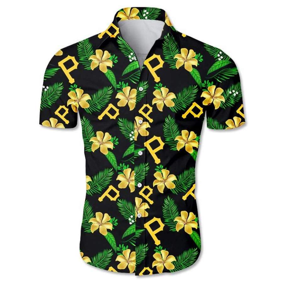 Pittsburgh Pirates Hawaii Shirt Short Sleeve Slim Fit Body Ha100731